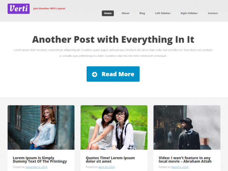 Verti Responsive Clean WordPress Theme