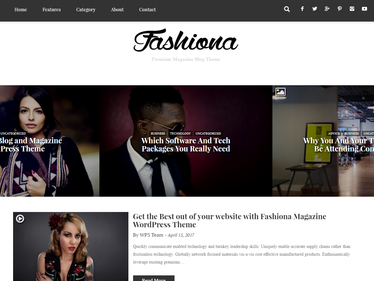 Fashiona – Magazine & Blog WordPress Theme
