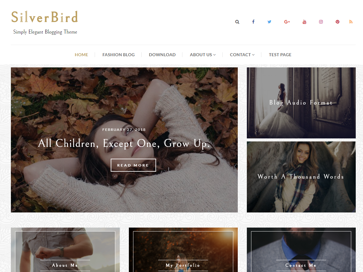 SilverBird – Elegant WordPress Blog Theme